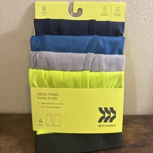 All In Motion Boys Mesh Panel‎ 4pk Boxer Briefs Youth Size Small (6-7)